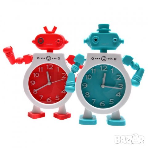Настолен часовник с аларма във формата на робот, снимка 2 - Други стоки за дома - 38808215