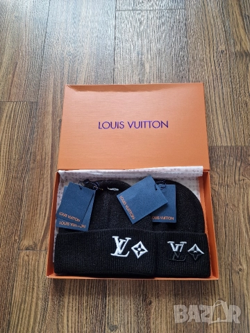 Страхотни зимни шапки LOUIS VUITTON в кутия 2 бр , снимка 7 - Шапки - 52670255