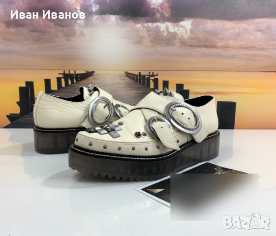 Coach Western Creeper дизайнерски кожени обувки с шипове номер 39- 40, снимка 3 - Дамски елегантни обувки - 40240618