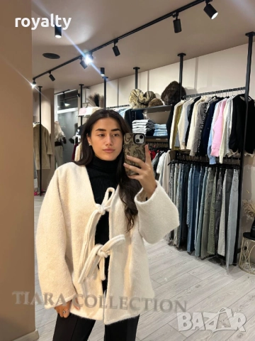 Бяло Дамско Палто , снимка 2 - Палта, манта - 52886026