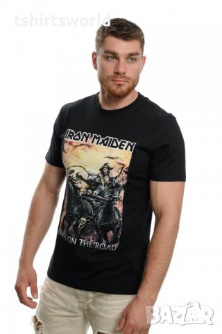 Нова тениска на музикалната група IRON MAIDEN - Death on the road с гръб, снимка 6 - Тениски - 37696895