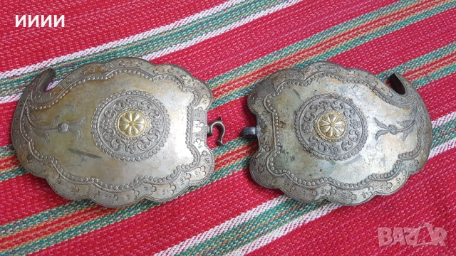 Сребърни пафти с позлата , снимка 2 - Антикварни и старинни предмети - 52169440