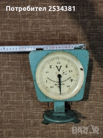 Стар домакински механичен кантар, снимка 4 - Колекции - 51713178