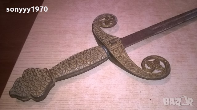меч/сабя-ретро колекция-матал/мед/бронз-внос швеицария, снимка 2 - Колекции - 27494914