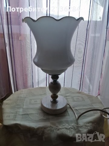 Мраморна настолна лампа, снимка 3 - Антикварни и старинни предмети - 39786063