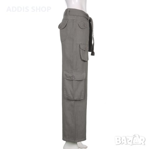 Дамски модни карго дънки с ниска талия, 3цвята, снимка 8 - Дънки - 43720321