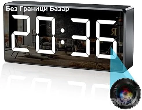 Нова 4K Скрита WiFi Камера в Часовник 170° Широк Ъгъл Нощно Виждане