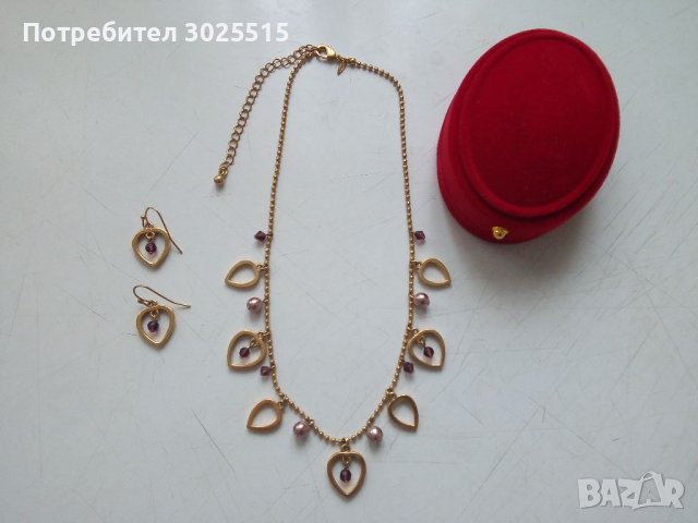 Комплект колие и обеци , два модела , снимка 6 - Бижутерийни комплекти - 34752845