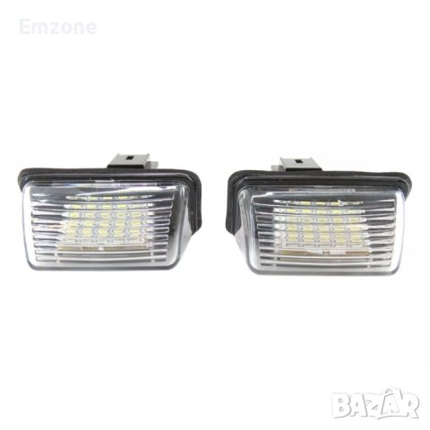 LED Плафони за Заден Номер Светлини за Peugeot 207 308 Citroen C3 C4, снимка 1 - Аксесоари и консумативи - 43774241