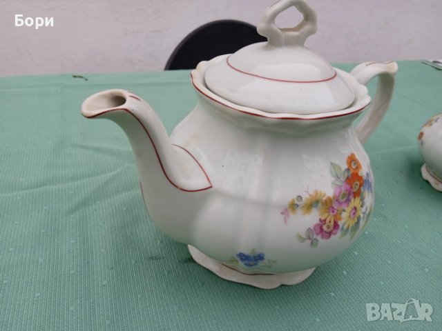 Порцелан чайник и захарница, снимка 6 - Аксесоари за кухня - 36635924