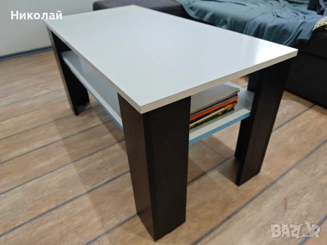 Холна маса Медея / Medea - черно шагре и бял хай глос ПДЧ 100/50/51