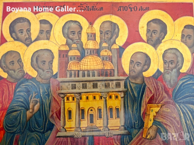 Стара Икона Апостолски събор, снимка 2 - Икони - 53404489