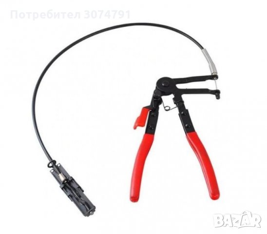 Инструмент Клещи за скоби на маркучи с жило за труднодостъпни места