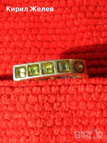 СТАР СРЕБЪРНА СКЪПОЦЕННА ОБЕЦА ВИСОКА ПРОБА СРЕБРО АНГЛИЯ с ИНКРУСТИРАНИ ЦИРКОНИ 25987, снимка 12 - Обеци - 35975621