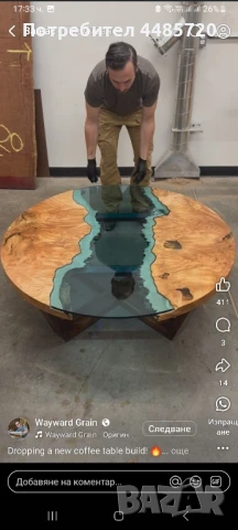 маси и плотове от епоксидна смола и масивна дървесина, снимка 2 - Дърводелски услуги - 50449478