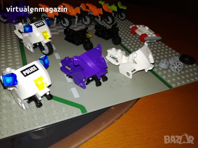 Lego мотори - оригинални Лего мотоциклети и полицай с престъпник, снимка 3 - Колекции - 28594020