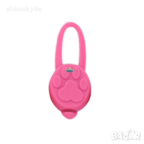 Светещ аксесоар за куче в Силиконов светещ/мигащ кучешки розов флашер Флашери за домашни любимци, снимка 1