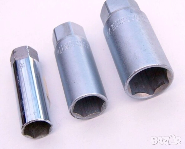 Дълбока Проходна ВЛОЖКА 15 17 22 мм Кв.1/2“ с Шестостен Камък за Ключ Върток Тресчотка Гедоре БАРТЕР, снимка 2 - Други инструменти - 51763501