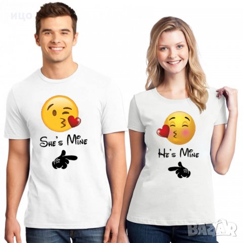 Тениски за влюбени двойки - Подарък за Свети Валентин, снимка 5 - Тениски - 28832490