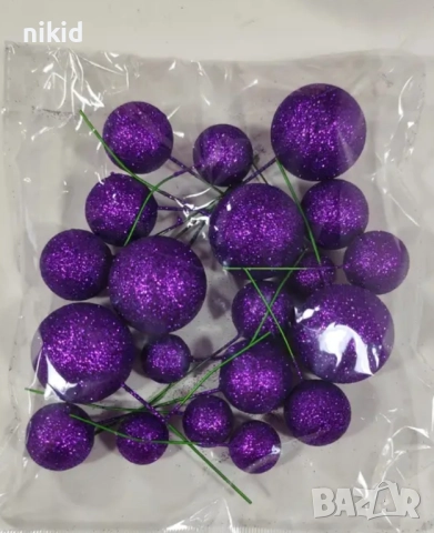 Бронзово - златни и сребърни топки на тел стиропор за украса на торта декор стиропорени, снимка 18 - Други - 28339248