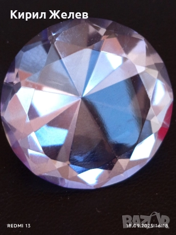 Преспасие от кристално стъкло с форма на диамант много красиво 48995, снимка 4 - Други стоки за дома - 51759053