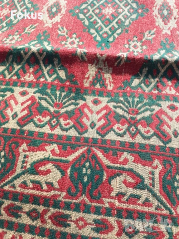 Огромен стар вълнен килим от две части много красив, снимка 4 - Антикварни и старинни предмети - 53340340