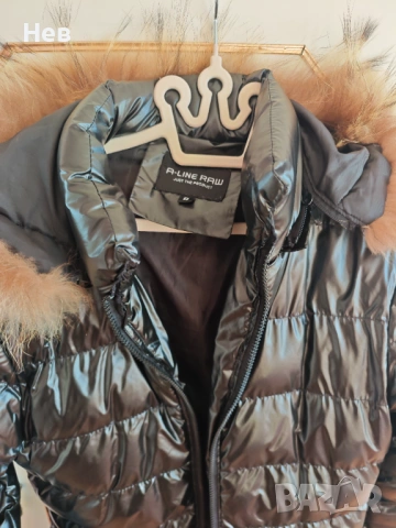 Дълго яке с естествен пух , снимка 2 - Палта, манта - 53531606