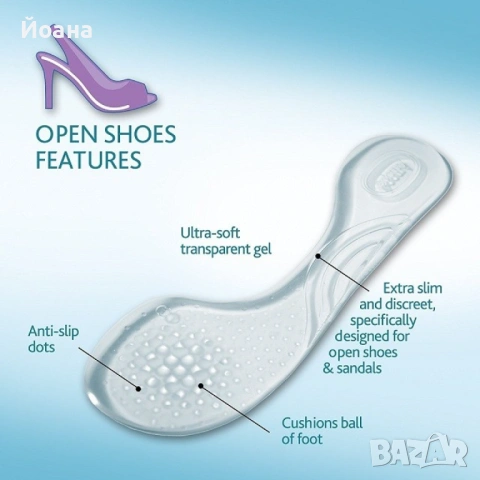 Дамски силиконови стелки за обувки TV290, снимка 3 - Други - 53228107