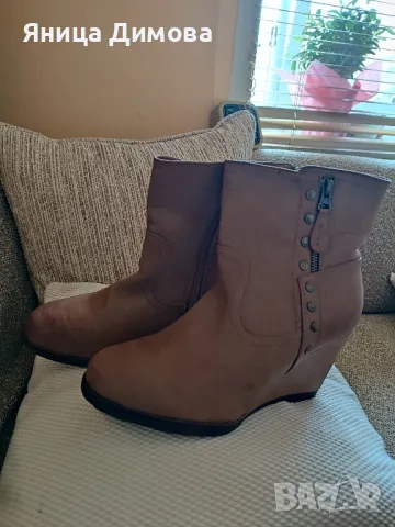Дамски кожени боти 40 номер, снимка 2 - Дамски боти - 49751477