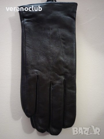 Кафяви мъжки кожени ръкавици Естествена кожа М, снимка 1 - Ръкавици - 43750618