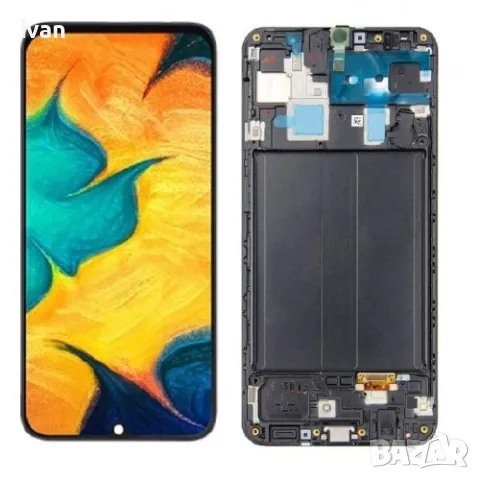 LCD дисплей с рамка за Samsung A30