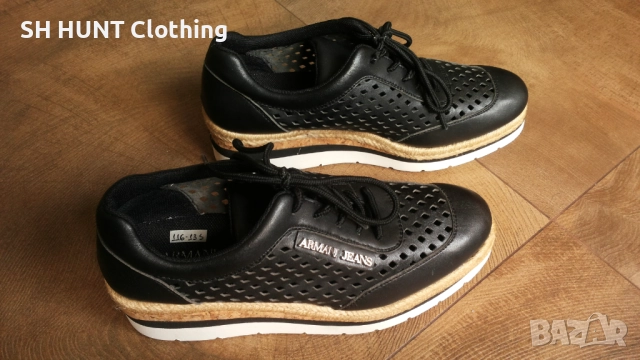 ARMANI JEANS Real Leather Размер EUR 38 / UK 5 дамски еспадрили 114-13-S, снимка 3 - Дамски ежедневни обувки - 52654084