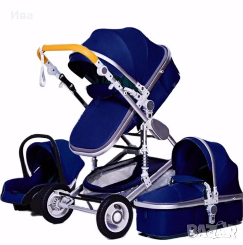 БЕЗПЛАТНА ДОСТАВКА Нова комбинирана бебешка количка 3в1, детска количка с три коша, снимка 9 - Детски колички - 43183764