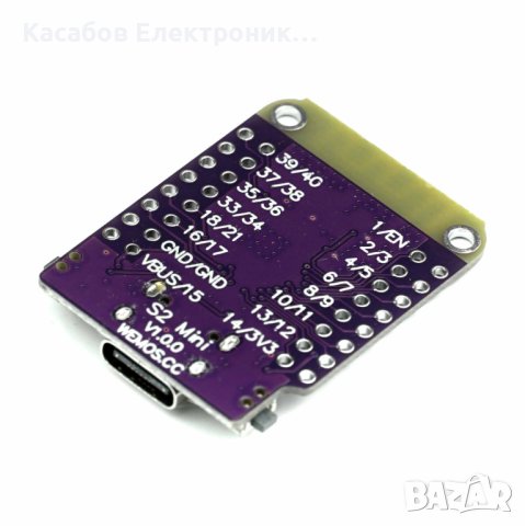 ESP32 S2 mini S2FN4R2 WiFi Wemos MicroPython 4MB, снимка 2 - Друга електроника - 43535110