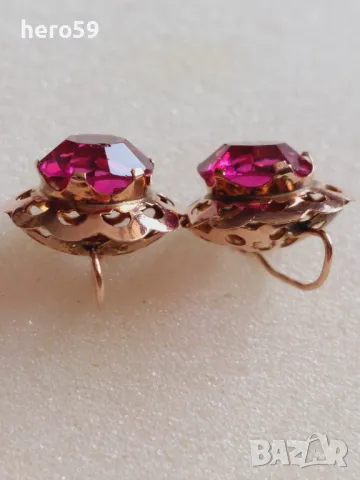 Дамски златни 14к обеци с топази, снимка 9 - Обеци - 48640491