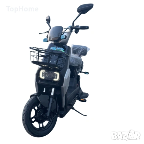 Електрически скутер GT-1000 1200W (Черен) 2026, снимка 4 - Мотоциклети и мототехника - 53015524