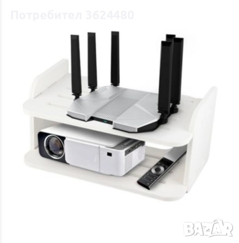 Стенен рафт за рутер  4664, снимка 2 - Други стоки за дома - 52134688