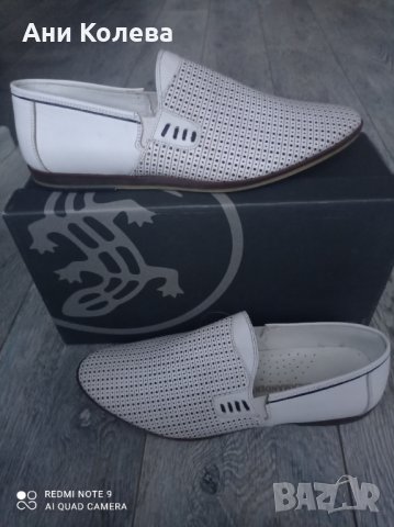 Нови естествени Salamander, бели, 45, снимка 2 - Официални обувки - 33073693