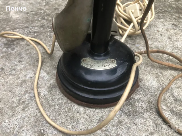 старинен стационарен телефон "THOMSON-HOUSTON" - 1920/40г., снимка 3 - Антикварни и старинни предмети - 48422320