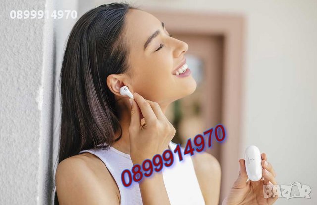 Стилни жични слушалки, Bluetooth 5.0, Touch Control, Бял, снимка 4 - Безжични слушалки - 36607628