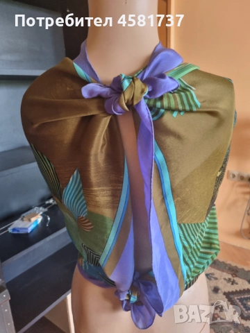 Красив шал с екзотичен десен папагал Loredano, снимка 8 - Шалове - 51977333