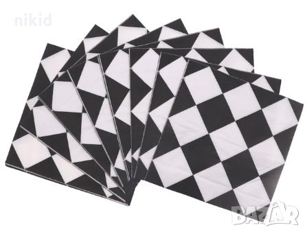 черно бели квадрати Рали шах мат 10 парти салфетки рожден ден