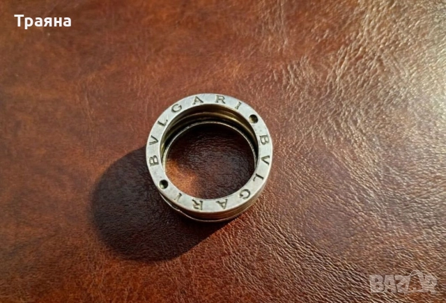 Мъжки сребърен пръстен на марката bvlgary , снимка 2 - Пръстени - 52906642