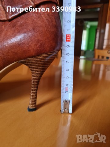 Дамски елегантни боти от естествена кожа в натурален цвят, снимка 4 - Дамски боти - 44026749