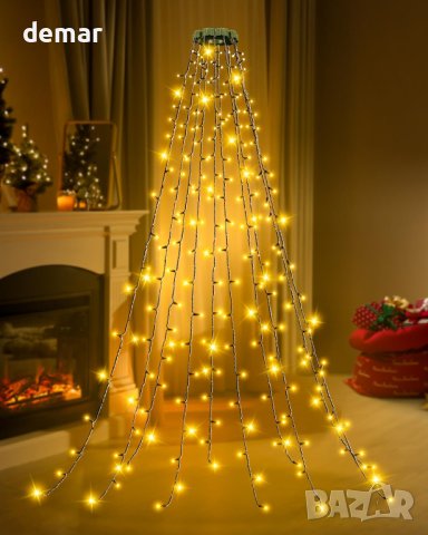 Лампички за коледно дърво  - 10 нишки х 2,5m, снимка 1 - Декорация за дома - 42940201