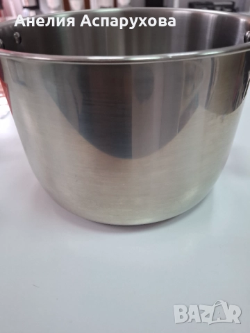 Вътрешен съд от неръждаема стомана с дръжки и плоско дъно 5.7 литра, снимка 3 - Мултикукъри - 51916932