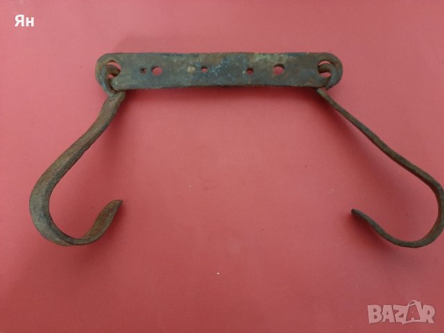 Стари Ретро Комплект Куки от Ковано Желязо на Стойка-100г. , снимка 4 - Други ценни предмети - 43658921