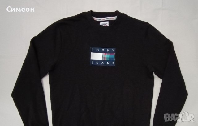 Tommy Jeans Logo Sweatshirt оригинално горнище S памук суичър горница, снимка 2 - Суичъри - 43525691