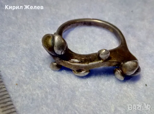 АРТ НУВО СТИЛ ДИЗАЙНЕРСКИ СРЕБЪРЕН ПРЪСТЕН ОКСИДИРАНО СРЕБРО 925 РЪЧНА ХУДОЖЕСТВЕНА ИЗРАБОТКА 49286