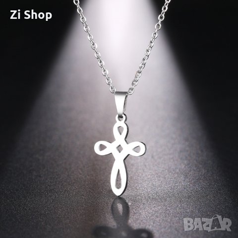 👑нежна верижка с кръстче кръст верижка ланец синджир златна злато златен сребърна сребърно сребърен, снимка 6 - Колиета, медальони, синджири - 33104460